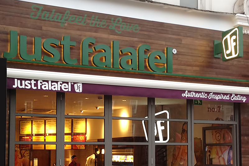 Just Falafel Signage